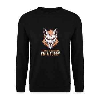 Furry Fandom Fursuits Cool - Unisex Sweatshirt - black - Front - Alina (178cm) & Michal (187cm)