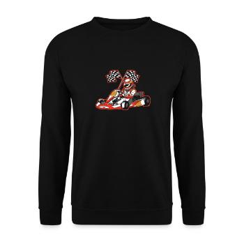 Go Kart Karting Karting Driver Cool - Unisex Sweatshirt - black - Front - Alina (178cm) & Michal (187cm)