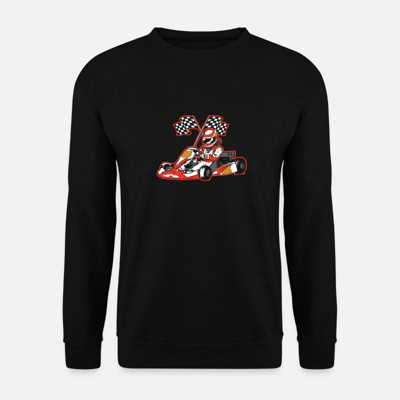 Go Kart Kartfahren Kartfahrer Cool - Unisex Pullover - Schwarz