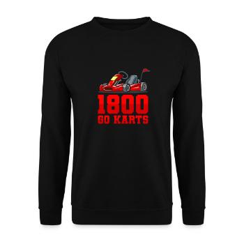 Go Kart Karting Karting Driver Cool - Unisex Sweatshirt - black - Front - Alina (178cm) & Michal (187cm)