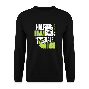 Zombie Halloween Cool - Unisex Pullover - Schwarz - Vorne - Alina (178cm) & Michal (187cm)