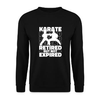 Karate Im Ruhestand - Unisex Pullover - Schwarz - Vorne - Alina (178cm) & Michal (187cm)