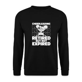 Cheerleader Retired Cheerleading - Unisex Sweatshirt - black - Front - Alina (178cm) & Michal (187cm)