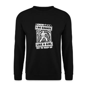 Karate - Unisex Sweatshirt - black - Front - Alina (178cm) & Michal (187cm)