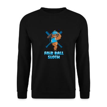 Faultier Niedlich Faultier Baseball - Unisex Pullover - Schwarz - Vorne - Alina (178cm) & Michal (187cm)
