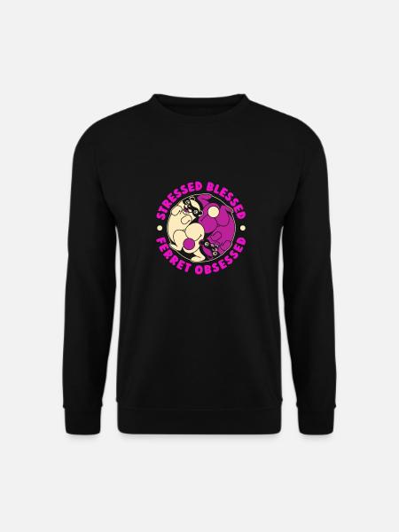 Ferret polecat cute - Unisex Sweatshirt - black