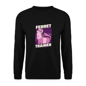 Ferret Iltis Dresseur - Sweat-shirt Unisexe - noir - Devant - Alina (178cm) & Michal (187cm)