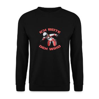 Indoor Skydiving Wind Indoor Fallschirmspringen - Unisex Pullover - Schwarz - Vorne - Alina (178cm) & Michal (187cm)