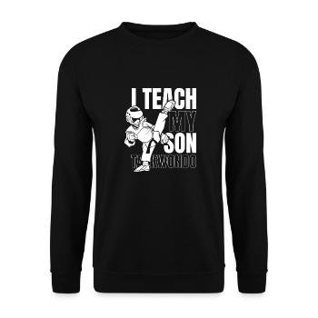 Taekwondo Taekwondo Father - Unisex Sweatshirt - black - Front - Alina (178cm) & Michal (187cm)