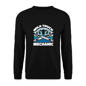 Mécanicien de lait de vache Camion de lait - Sweat-shirt Unisexe - noir - Devant - Alina (178cm) & Michal (187cm)