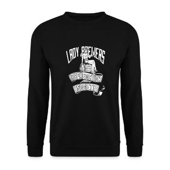 Craft Beer Bier Craftbier Dame - Unisex Sweatshirt - black - Front - Alina (178cm) & Michal (187cm)