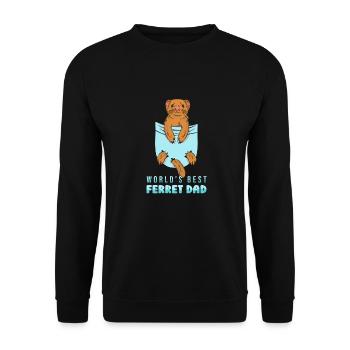 Frettchen Iltis Niedlich - Unisex Pullover - Schwarz - Vorne - Alina (178cm) & Michal (187cm)