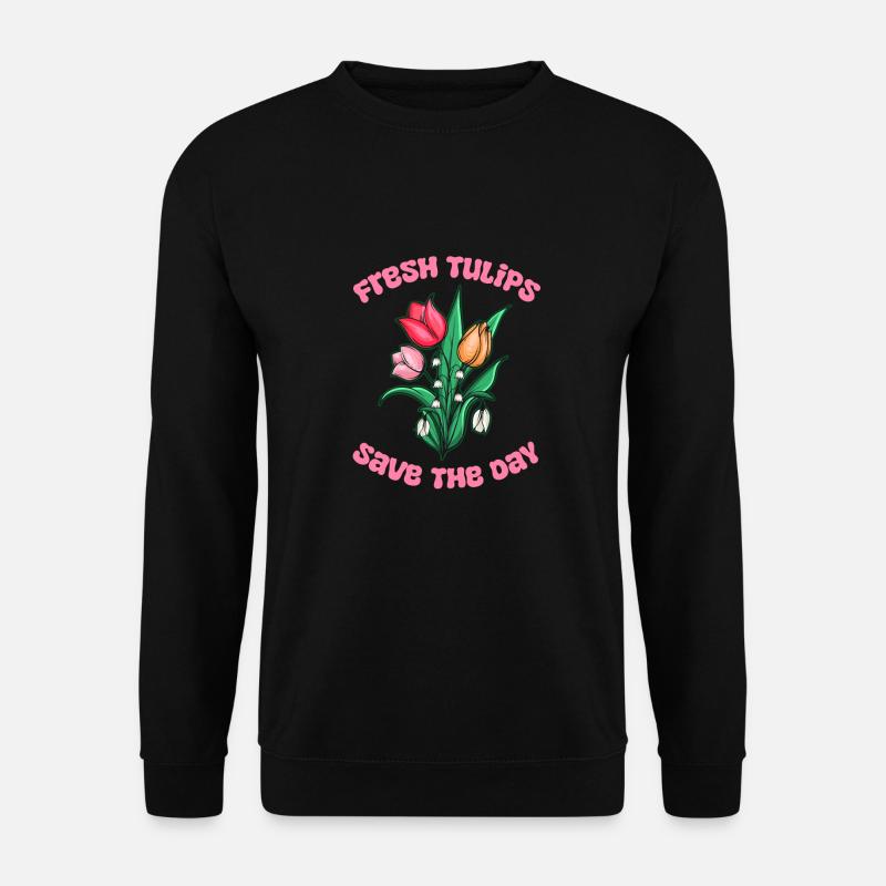 Tulips Cute - Unisex Sweatshirt - black