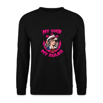Sailing, sailboat, sailboat, ship, sailboat women - Unisex Sweatshirt - black - Front - Alina (178cm) & Michal (187cm)
