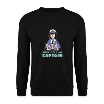 Voile Marins Voilier Filles Voilier Femmes - Sweat-shirt Unisexe - noir - Devant - Alina (178cm) & Michal (187cm)