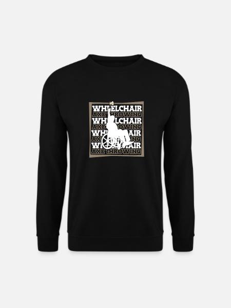 axe throwing axe thrower wheelchair - Unisex Sweatshirt - black