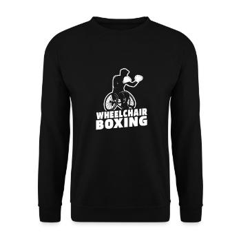 Boxe Boxer Fauteuil roulant - Sweat-shirt Unisexe - noir - Devant - Alina (178cm) & Michal (187cm)