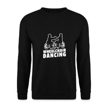 Dancing Dancer Wheelchair - Unisex Sweatshirt - black - Front - Alina (178cm) & Michal (187cm)