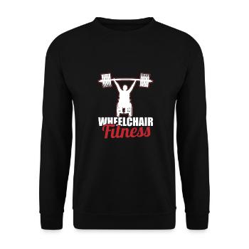 Fitness Wheelchair - Unisex Sweatshirt - black - Front - Alina (178cm) & Michal (187cm)
