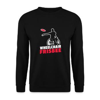 Frisbee Fauteuil roulant - Sweat-shirt Unisexe - noir - Devant - Alina (178cm) & Michal (187cm)