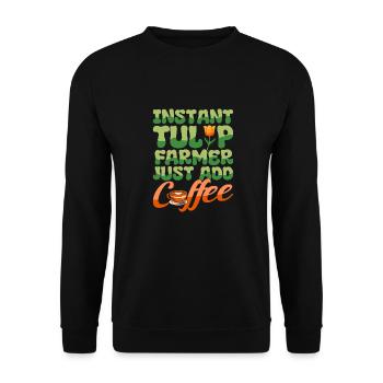 Tulpen Kaffee - Unisex Pullover - Schwarz - Vorne - Alina (178cm) & Michal (187cm)