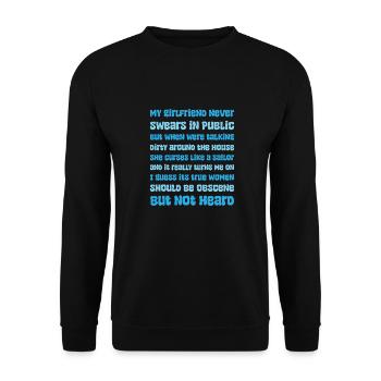 Sailing Sailor Sailboat Funny - Unisex Sweatshirt - black - Front - Alina (178cm) & Michal (187cm)
