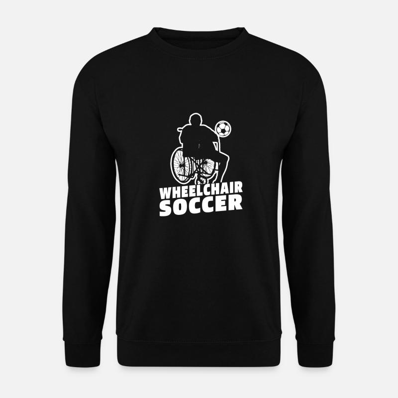 Fußball Fußballer Rollstuhl - Unisex Pullover - Schwarz