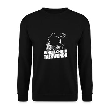 Taekwondo Wheelchair - Unisex Sweatshirt - black - Front - Alina (178cm) & Michal (187cm)