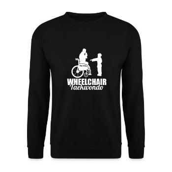 Taekwondo Wheelchair - Unisex Sweatshirt - black - Front - Alina (178cm) & Michal (187cm)