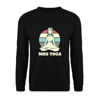Fille de yoga - Sweat-shirt Unisexe - noir - Devant - Alina (178cm) & Michal (187cm)
