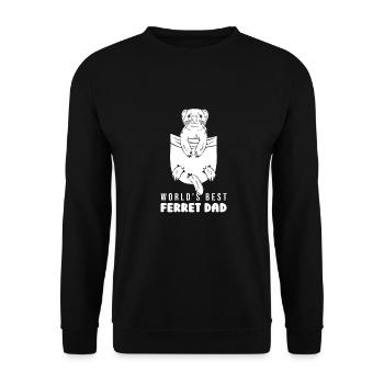 Frettchen Iltis Papa - Unisex Pullover - Schwarz - Vorne - Alina (178cm) & Michal (187cm)