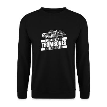 marching band, trombone, brass band, trombone - Unisex Sweatshirt - black - Front - Alina (178cm) & Michal (187cm)
