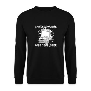 Web Entwickler Webdeveloper - Unisex Pullover - Schwarz - Vorne - Alina (178cm) & Michal (187cm)