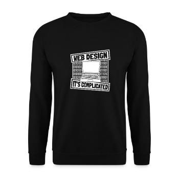 Web Developer Web Developer - Unisex Sweatshirt - black - Front - Alina (178cm) & Michal (187cm)