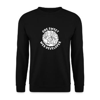 Web Developer Web Developer - Unisex Sweatshirt - black - Front - Alina (178cm) & Michal (187cm)