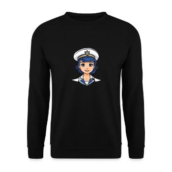 Voilier Voilier Voilier Femmes - Sweat-shirt Unisexe - noir - Devant - Alina (178cm) & Michal (187cm)