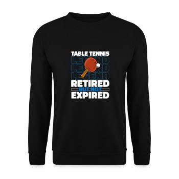 Tischtennis Pingpong Im Ruhestand - Unisex Pullover - Schwarz - Vorne - Alina (178cm) & Michal (187cm)