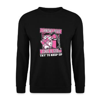 Diving Diver Girl - Unisex Sweatshirt - black - Front - Alina (178cm) & Michal (187cm)