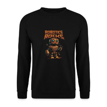 Robotics Ai Robot Cute - Unisex Sweatshirt - black - Front - Alina (178cm) & Michal (187cm)