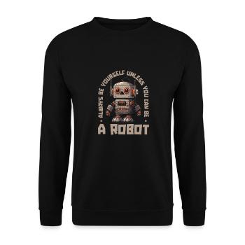 Robotique Ai Robot Drôle - Sweat-shirt Unisexe - noir - Devant - Alina (178cm) & Michal (187cm)