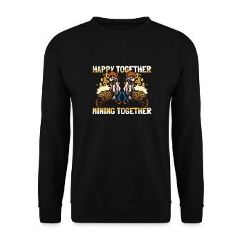 Gold Gold Mining Gold Mining Cool Gold Mining - Unisex Sweatshirt - black - Front - Alina (178cm) & Michal (187cm)