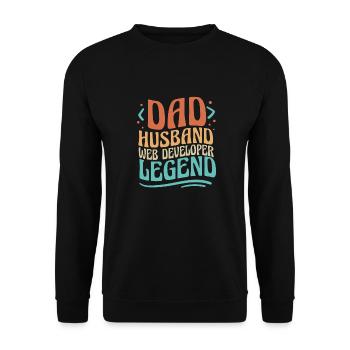 Web Entwickler Webdeveloper Vater - Unisex Pullover - Schwarz - Vorne - Alina (178cm) & Michal (187cm)
