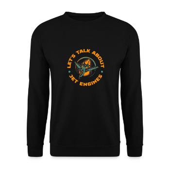 Flugzeug Mechaniker Cool - Unisex Pullover - Schwarz - Vorne - Alina (178cm) & Michal (187cm)
