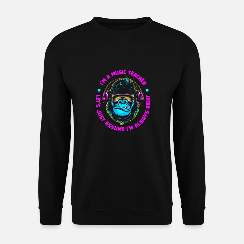 Musiklehrer Musik Lehrer Cool - Unisex Pullover - Schwarz