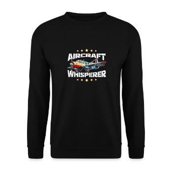 Flugzeug Mechaniker Cool - Unisex Pullover - Schwarz - Vorne - Alina (178cm) & Michal (187cm)