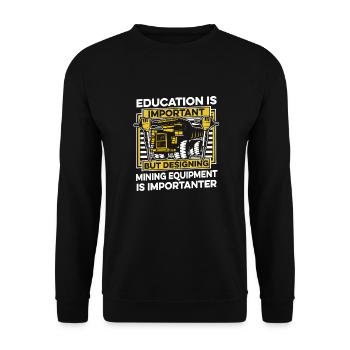 Engineer Lustig Mining Engineer - Unisex Sweatshirt - black - Front - Alina (178cm) & Michal (187cm)