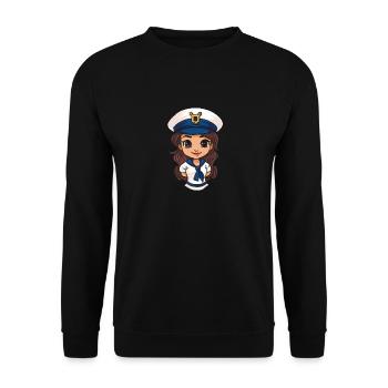 Voilier Voilier Voilier Femmes - Sweat-shirt Unisexe - noir - Devant - Alina (178cm) & Michal (187cm)