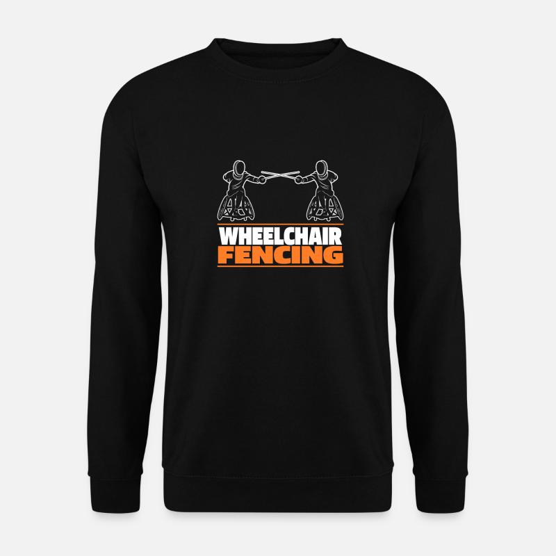 Fechten Fechter Rollstuhl - Unisex Pullover - Schwarz