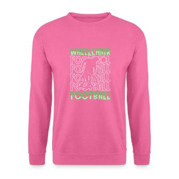 Fauteuil roulant de football américain - Sweat-shirt Unisexe - rose - Devant