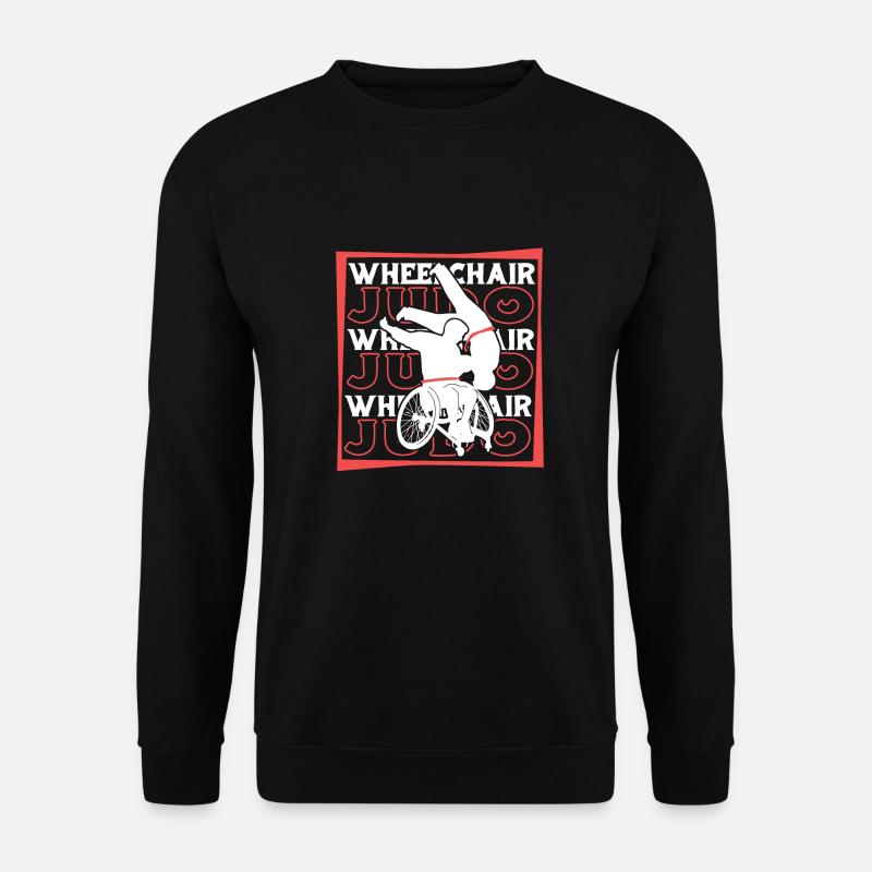 Judoka Rollstuhl - Unisex Pullover - Schwarz